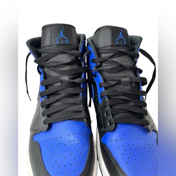 Nike Air Jordan 1 Mid Hyper Royal 2020 Blue Black Size 10 - Picture 6 of 7